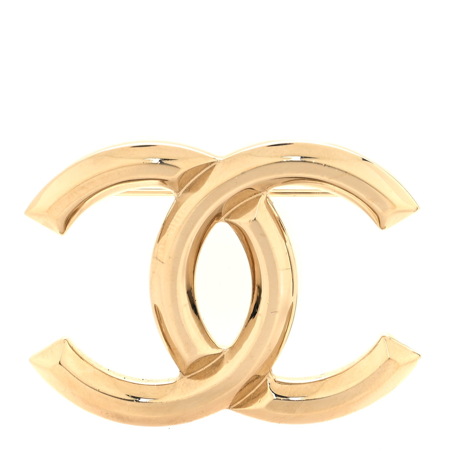 Chanel Metal CC Brooch Light Gold 1 of 4