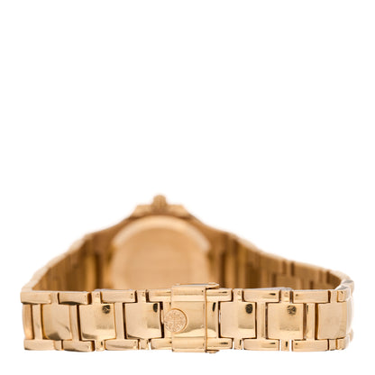 Patek Philippe 18K Yellow Gold Diamond 27mm Nautilus Quartz Watch White 4700/530 3 of 5