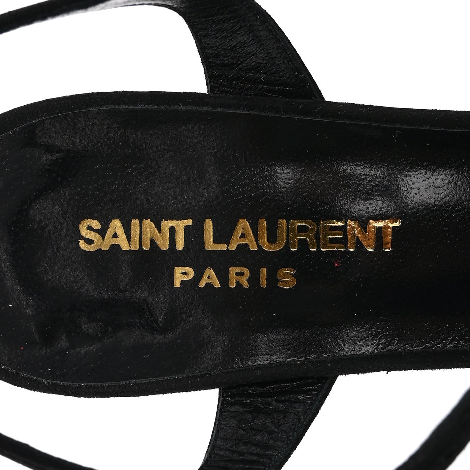 Saint Laurent Suede Bianca 85 Platform Sandals 37 Black 7 of 13
