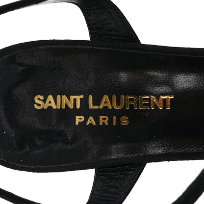 Saint Laurent Suede Bianca 85 Platform Sandals 37 Black 7 of 13