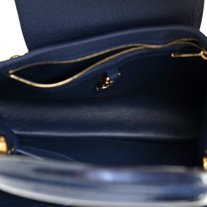 Louis Vuitton Taurillon Flower Chain Capucines MM Navy 6 of 10