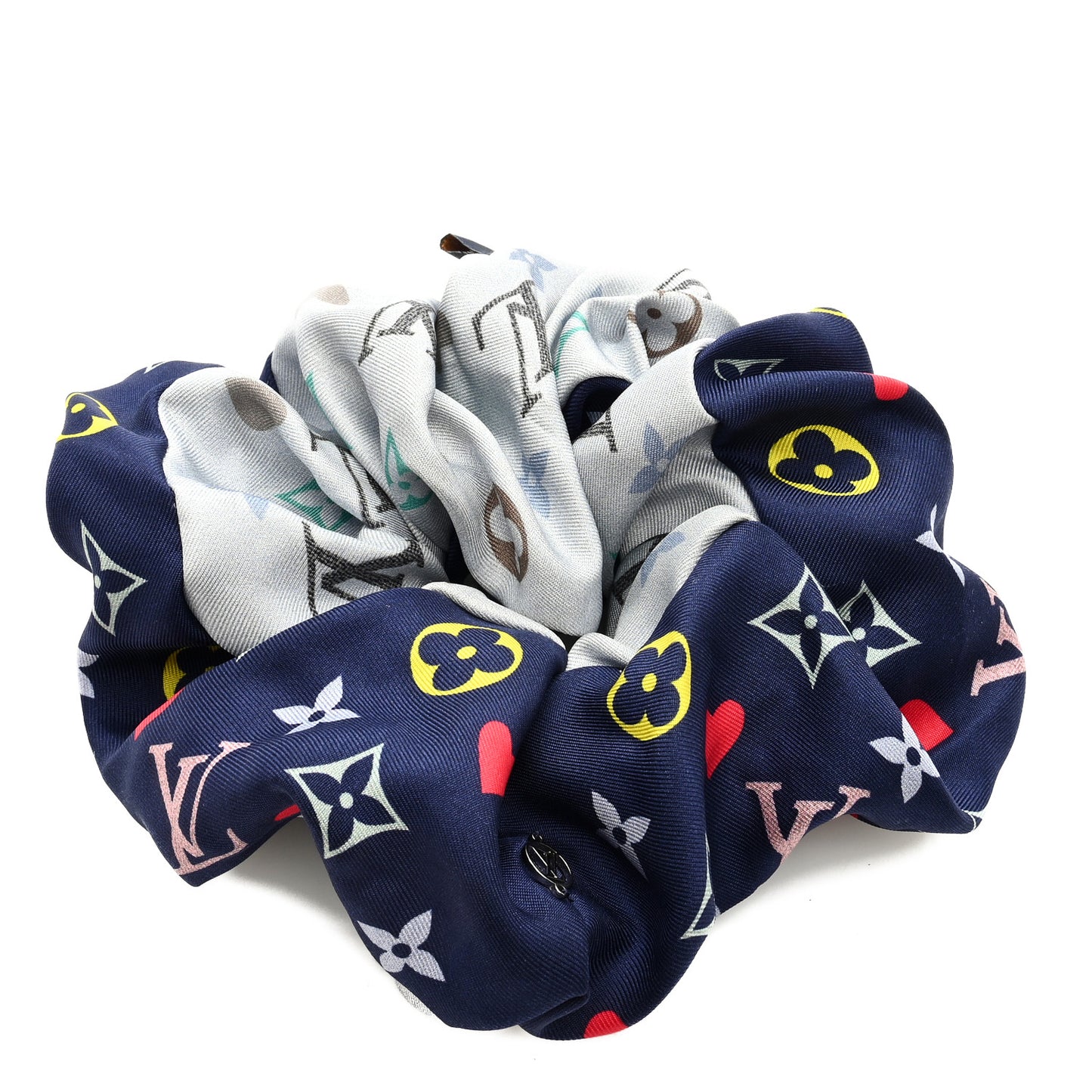 Silk Game On Chouchou Trop Chou Scrunchie Blue