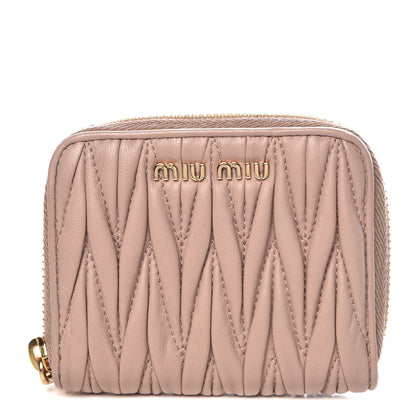 Miu Miu Nappa Matelasse Lux Coin Purse Cammeo 1 of 10