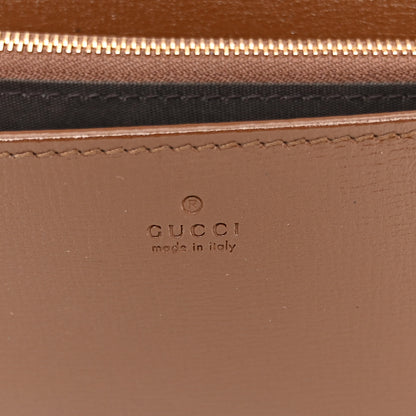 Gucci GG Supreme Monogram Azalea Calfskin Horsebit 1955 Wallet On Chain Beige Ebony Brown Sugar 7 of 11