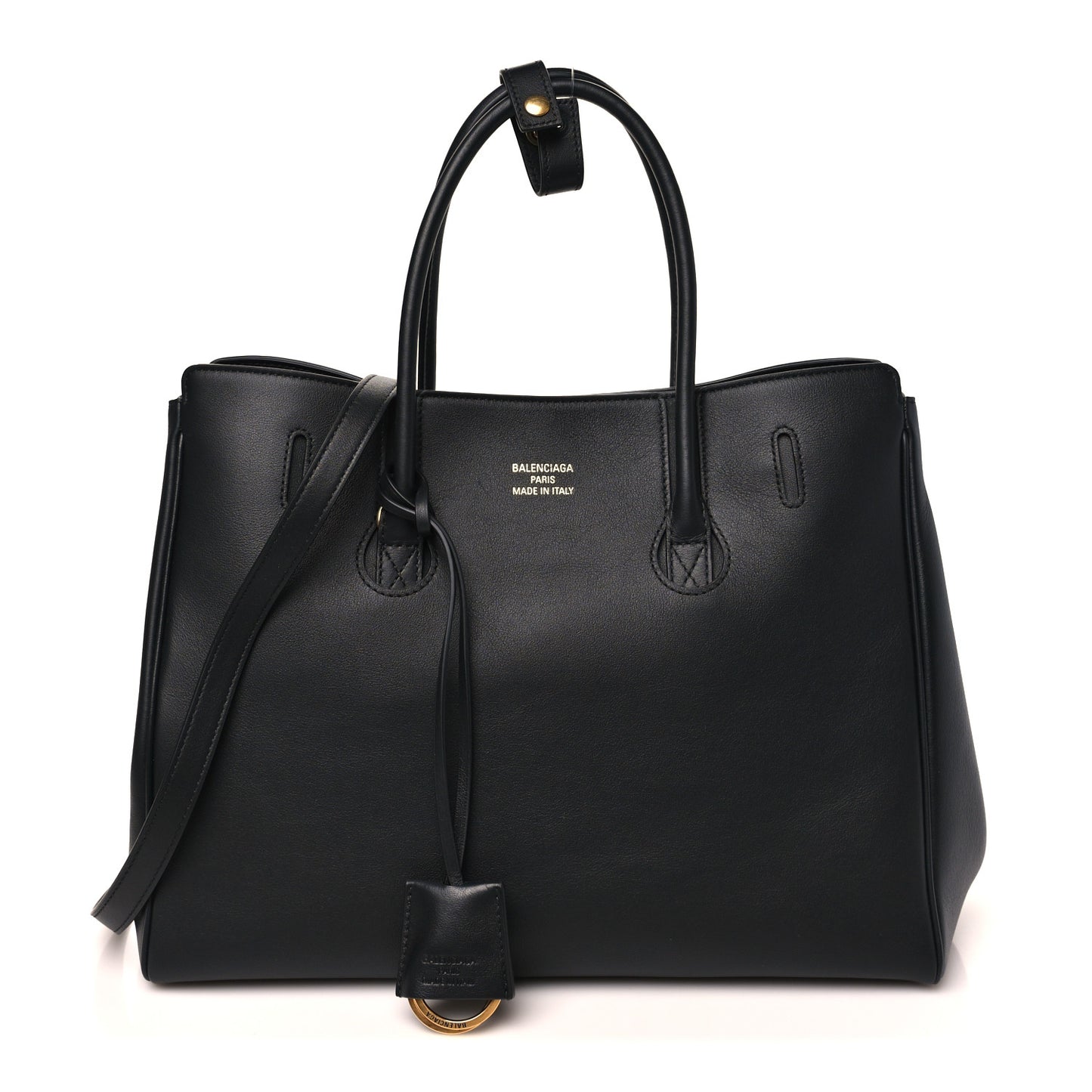 Smooth Calfskin Hampton Carry All Bag Black