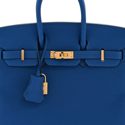 Hermes Togo Birkin 25 Bleu Zellige 7 of 10