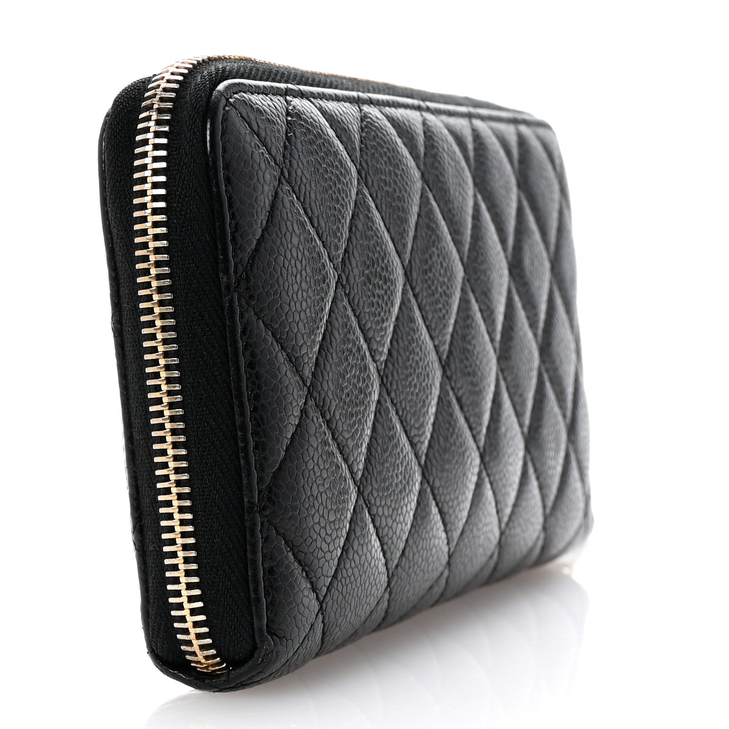 Chanel Caviar Quilted Large Gusset Zip Around Wallet Black 3 of 8