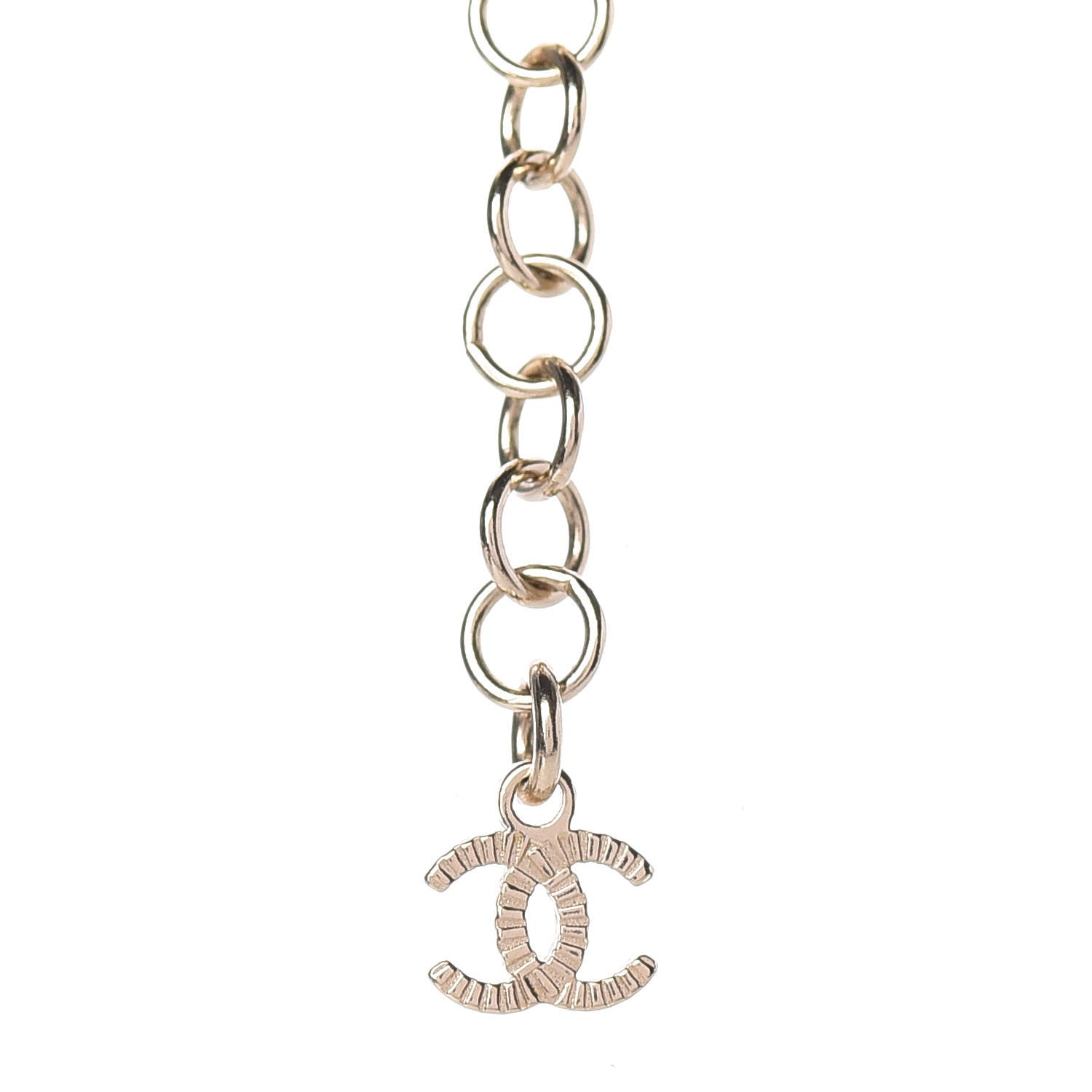 Chanel Pearl Crystal Chain CC Necklace Gold 7 of 7