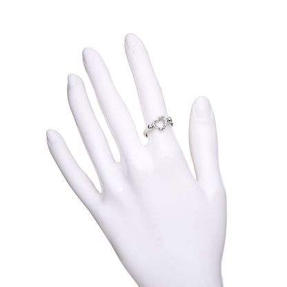 Tiffany Platinum Diamond Elsa Peretti Open Heart Ring 49 4.75 2 of 6