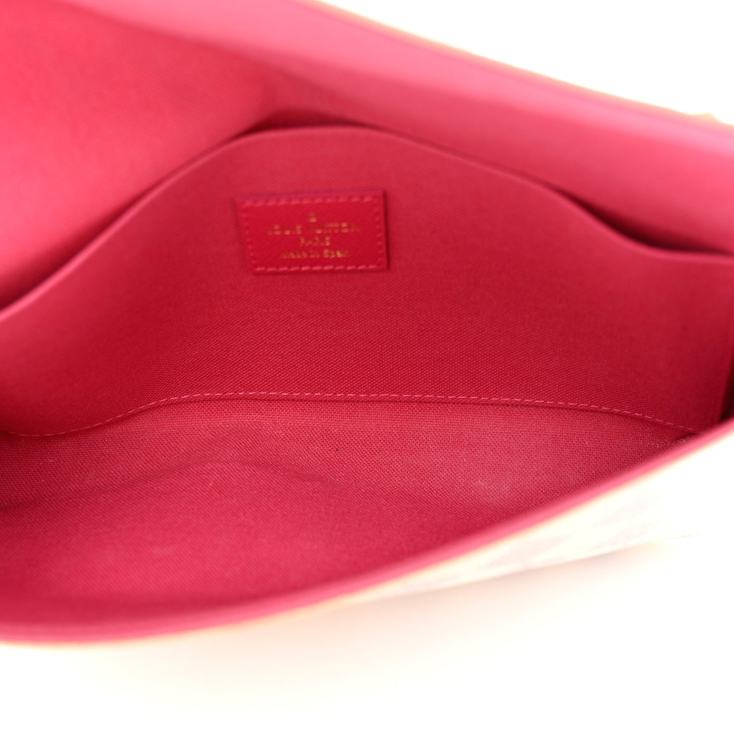 Damier Azur Studded Pochette Felicie Chain Wallet Fuchsia