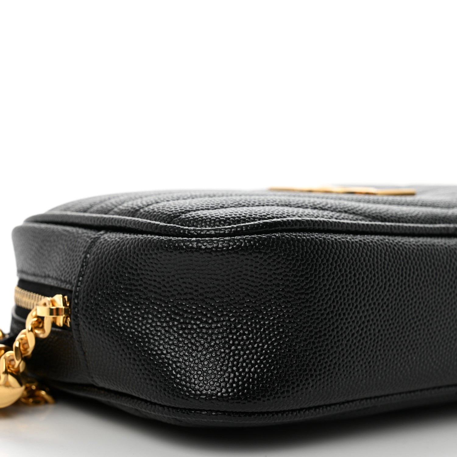Saint Laurent Grain De Poudre Matelasse Monogram Mini Lou Camera Bag Black 9 of 10