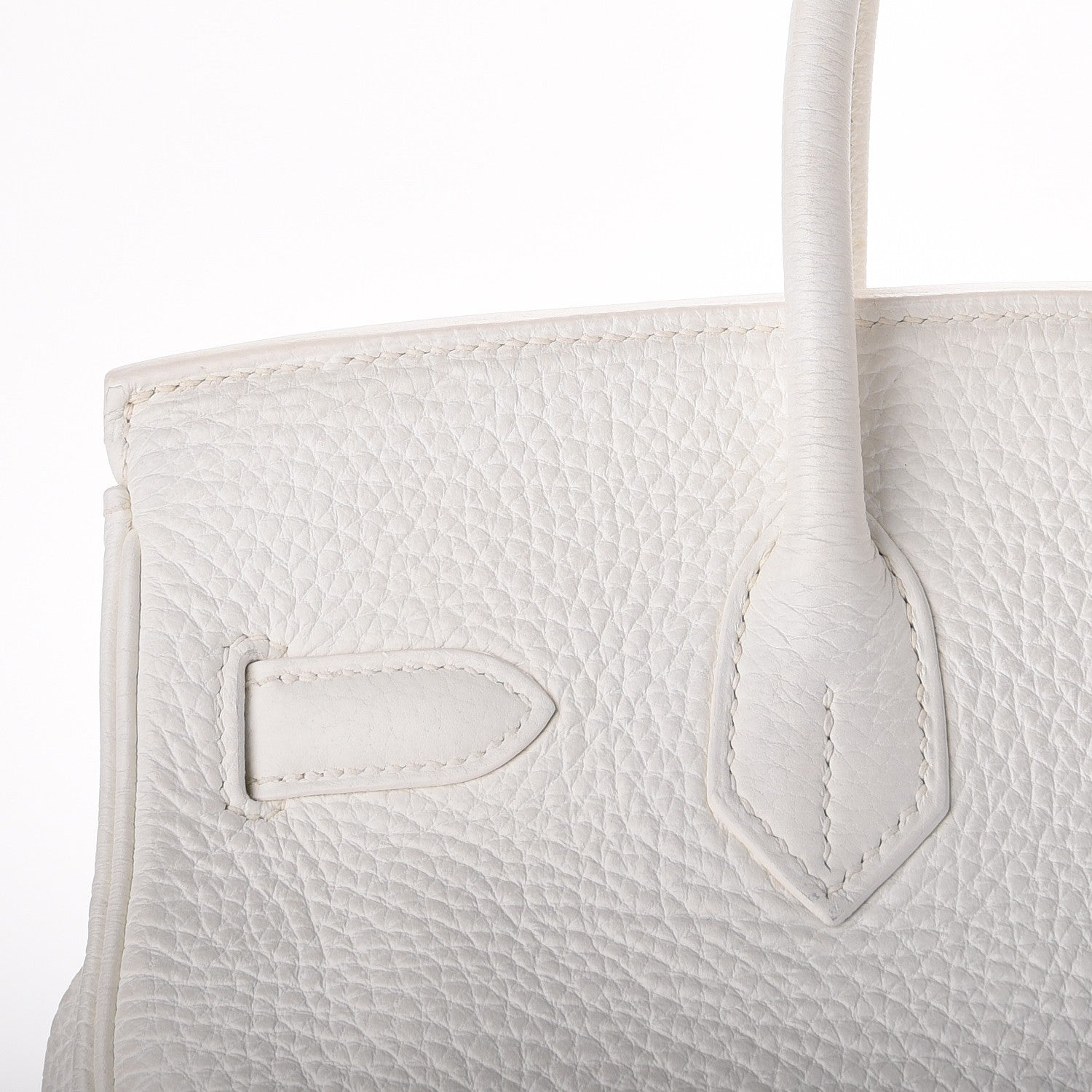 Hermes Taurillon Clemence Birkin 30 White 38 of 44