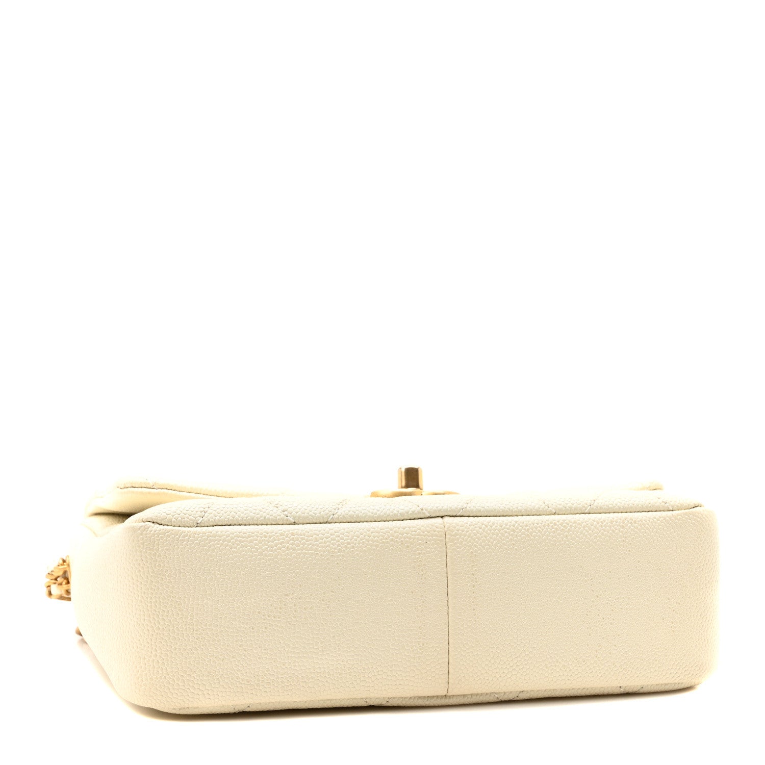 Chanel Shiny Caviar Quilted Small Chain Melody Flap White 4 of 10