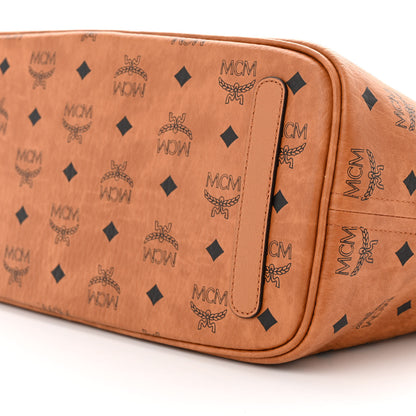 MCM Visetos Medium Liz Reversible Shopper Tote Cognac 15 of 16