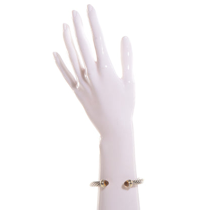 David Yurman Sterling Silver 14K Yellow Gold Citrine 7mm Cable Classics Bracelet 2 of 4