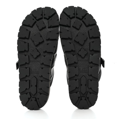 Prada Nylon Logo Slide Sandals 8 Black 5 of 10