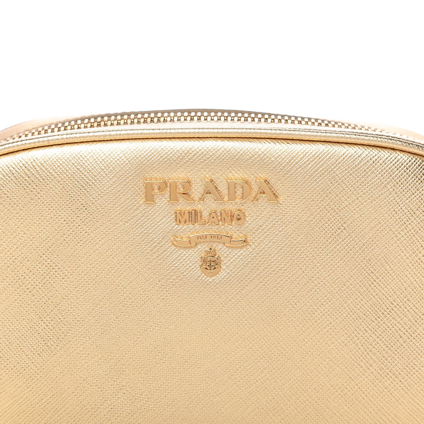 Metallic Saffiano Belt Bag Gold