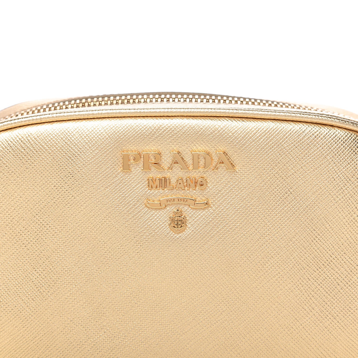 Prada Metallic Saffiano Belt Bag Gold 10 of 10