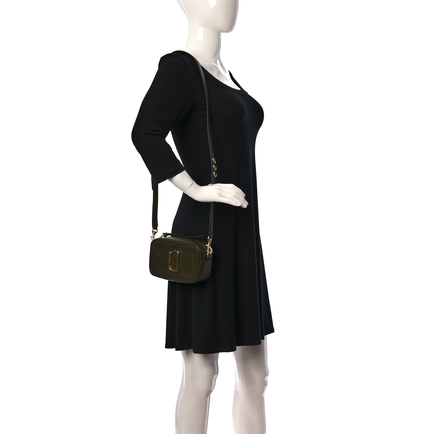 Marc Jacobs Calfskin Snapshot Camera Bag Olive Green 2 of 10