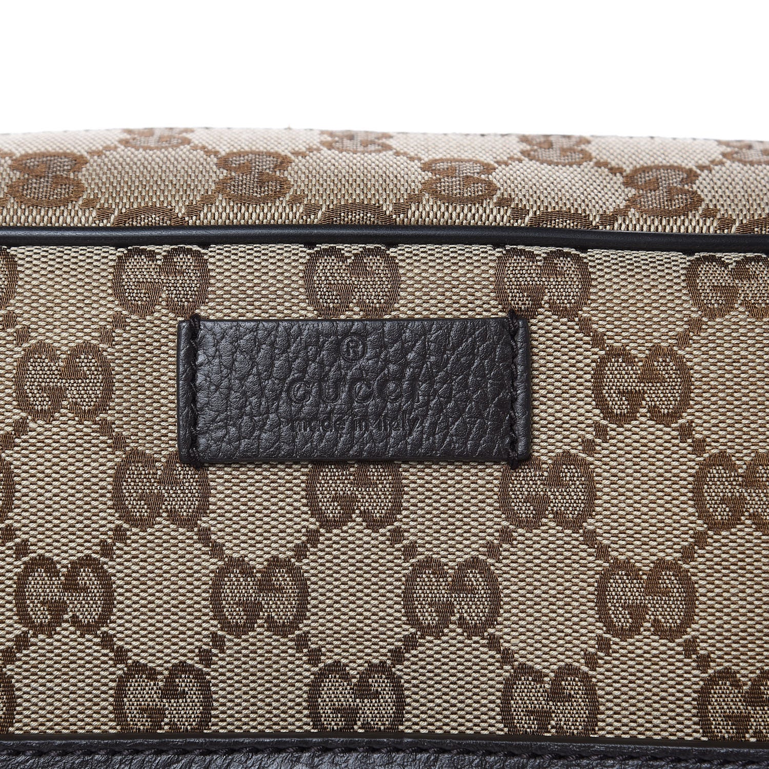 Gucci Monogram Dollar Calfskin Large Camera Case Beige Ebony Testa di Moro Marrone Scuro 11 of 11
