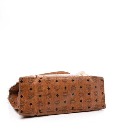 MCM Visetos Shopper Tote Cognac 3 of 11