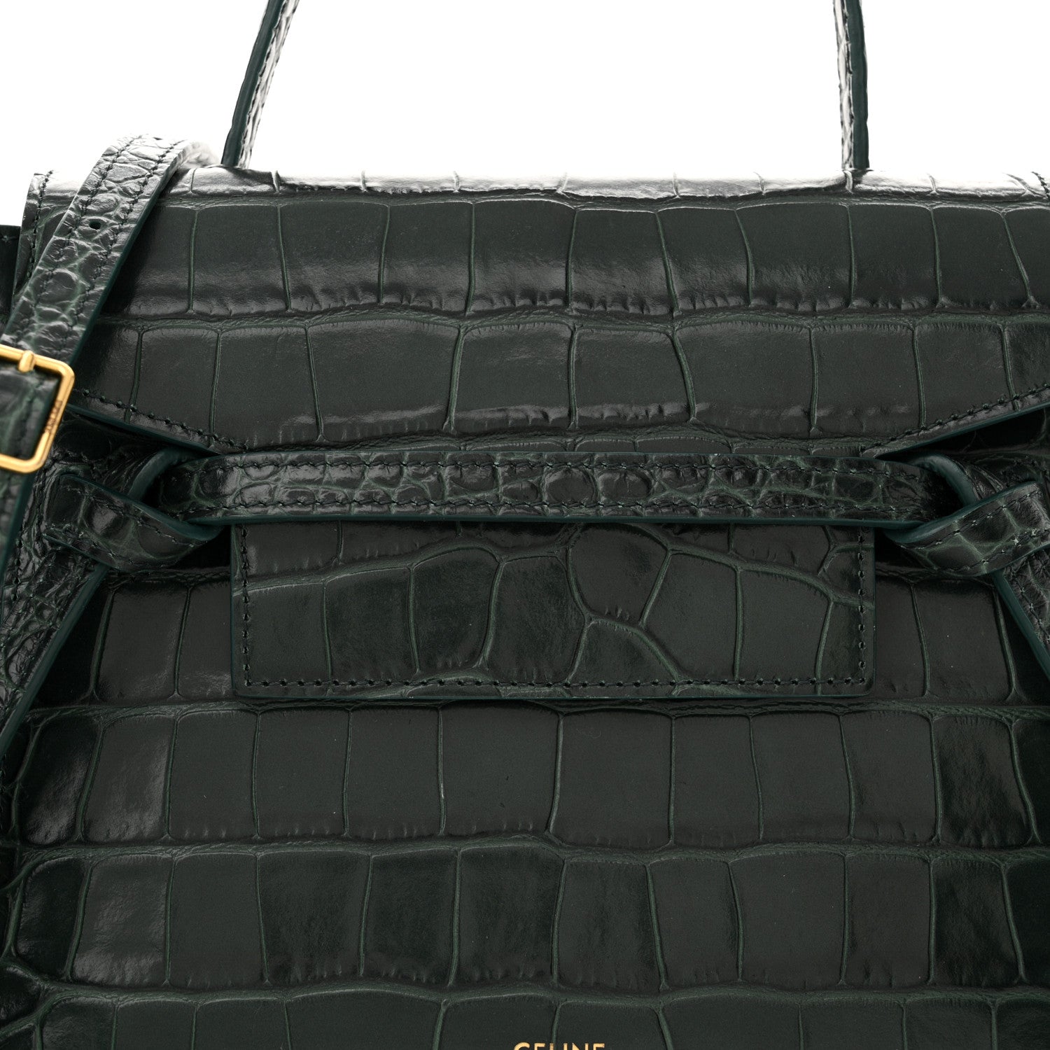 Celine Calfskin Crocodile Embossed Nano Belt Bag Amazone 7 of 10