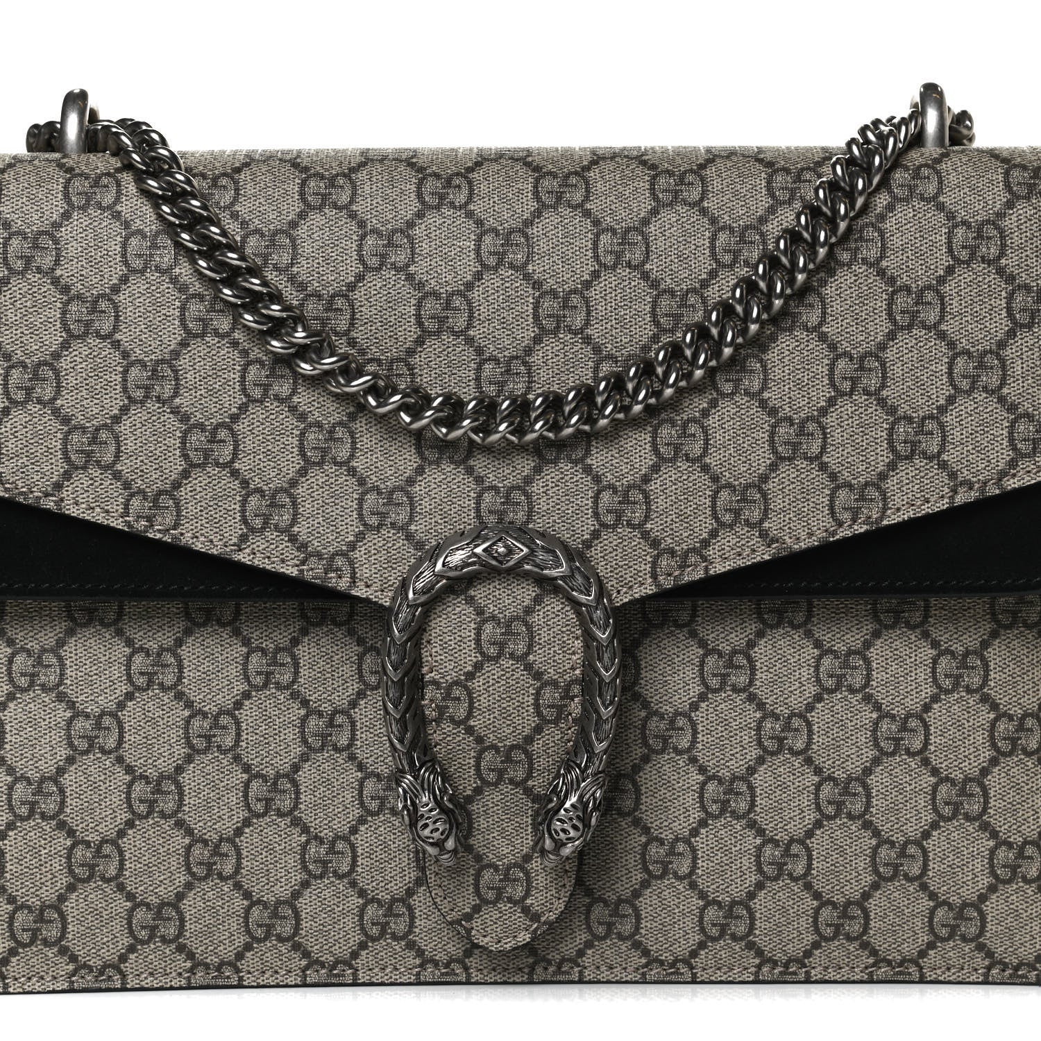 Gucci GG Supreme Monogram Medium Dionysus Shoulder Bag Black 8 of 13
