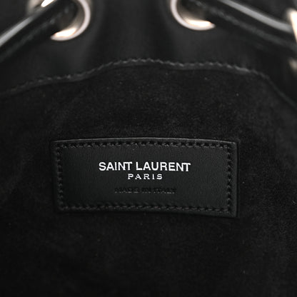 Saint Laurent Calf Hair Calfskin Leopard Print Small Emmanuelle Bucket Bag Red 6 of 10