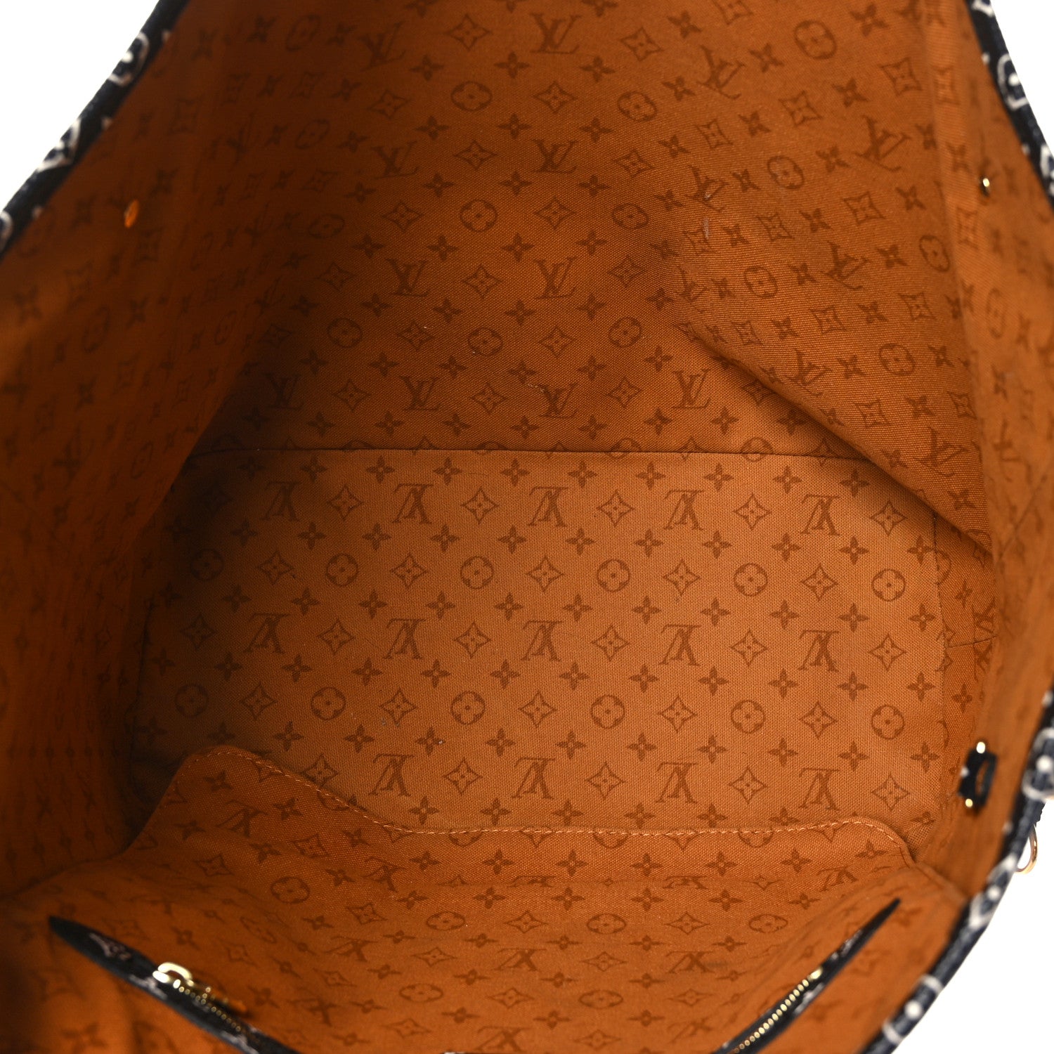 Louis Vuitton Monogram Giant Crafty Neverfull MM Creme Caramel 5 of 9