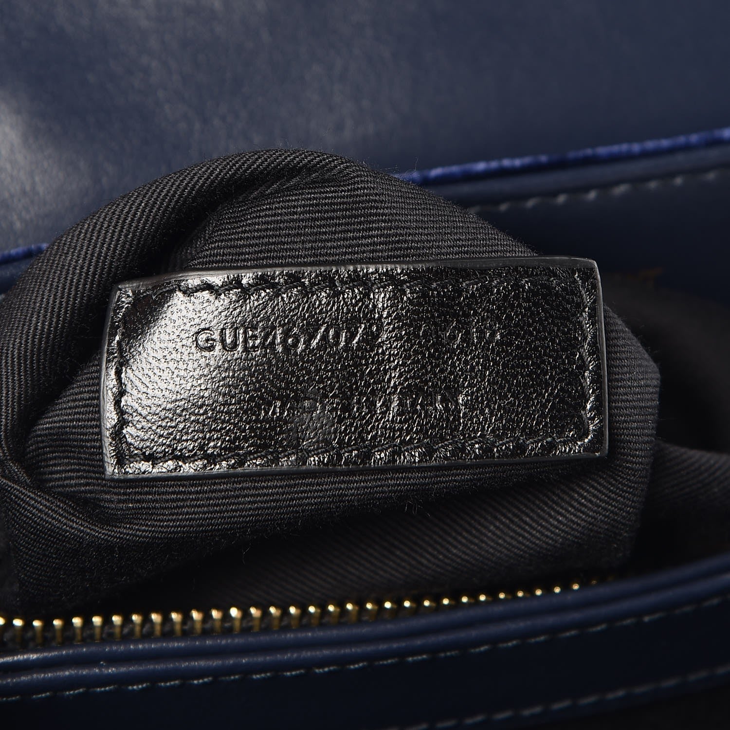 Saint Laurent Velvet Y Quilted Monogram Toy Loulou Crossbody Bag Navy 8 of 11