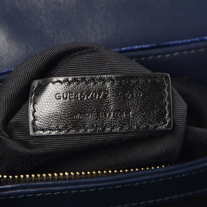 Saint Laurent Velvet Y Quilted Monogram Toy Loulou Crossbody Bag Navy 8 of 11