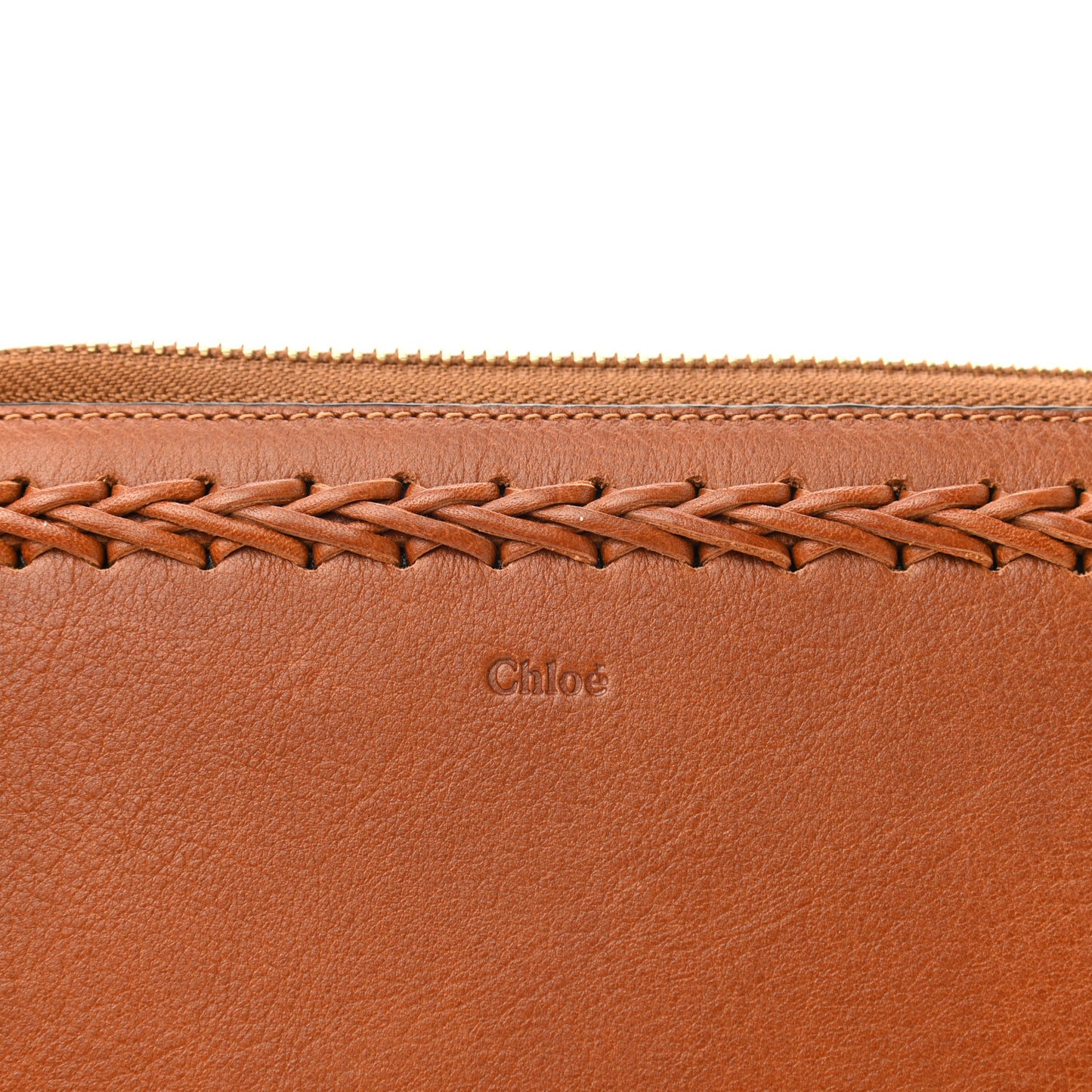 Calfskin Hudson Zip Around Wallet Caramel