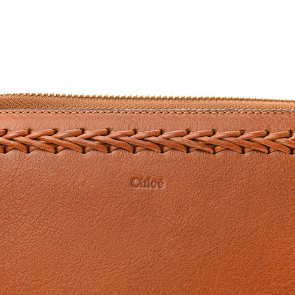 Chloe Calfskin Hudson Zip Around Wallet Caramel 7 of 9