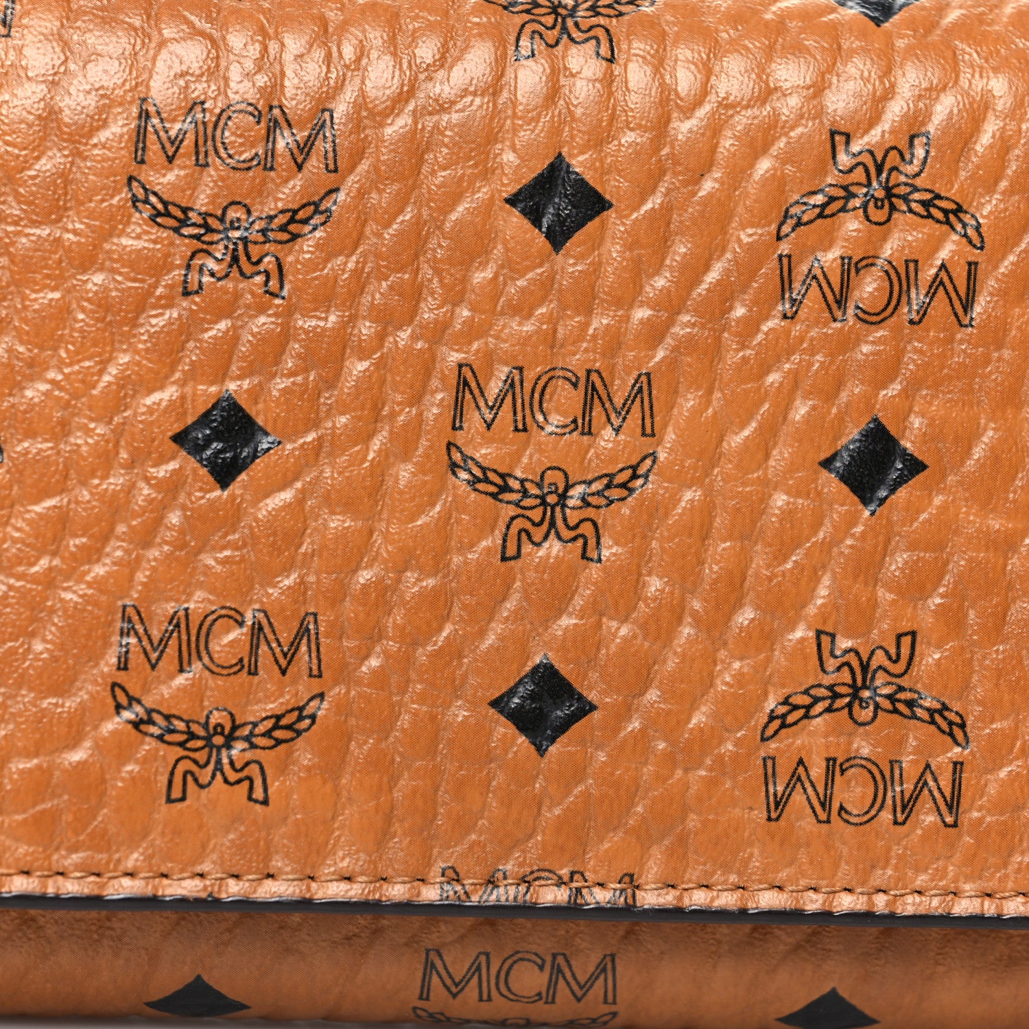 MCM Visetos Trifold Wallet Cognac 8 of 13