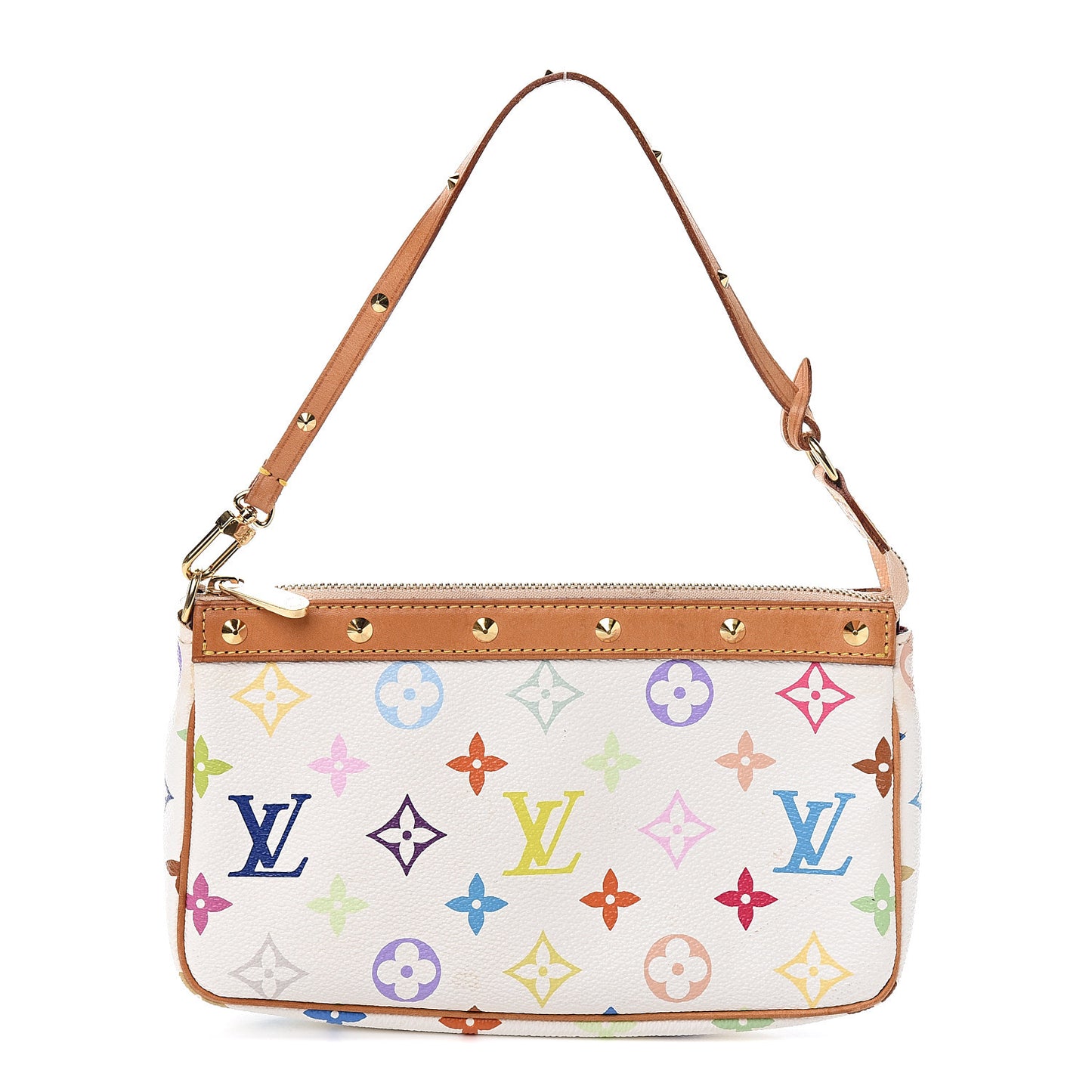 Monogram Multicolor Pochette Accessories White