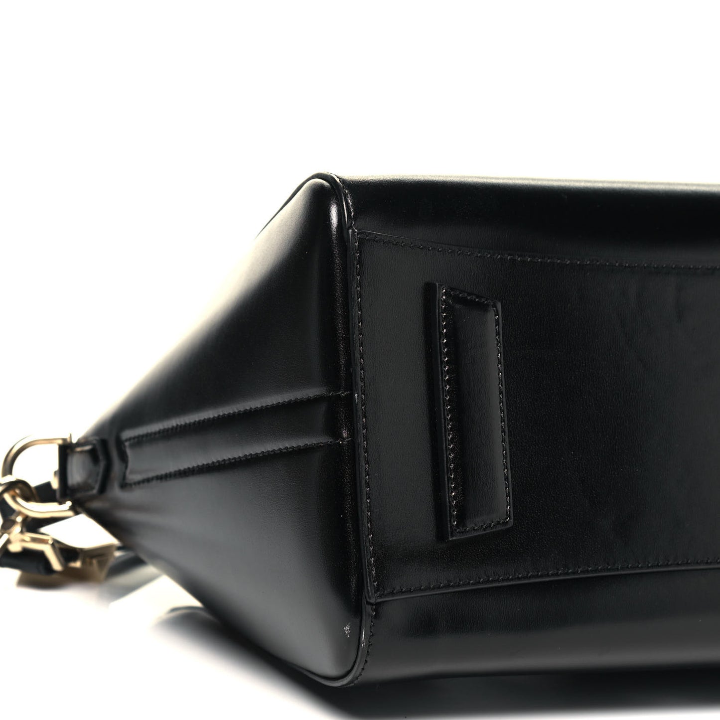 Shiny Lord Calfskin Small Antigona Black