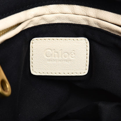 Chloe Calfskin Medium Marcie Satchel Abstract White Black 8 of 12