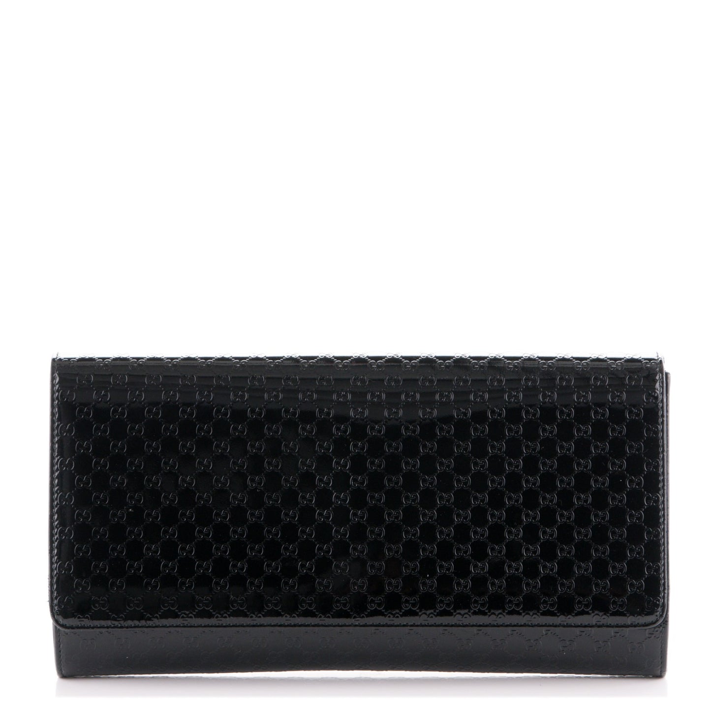 Patent Microguccissima Medium Broadway Clutch Black