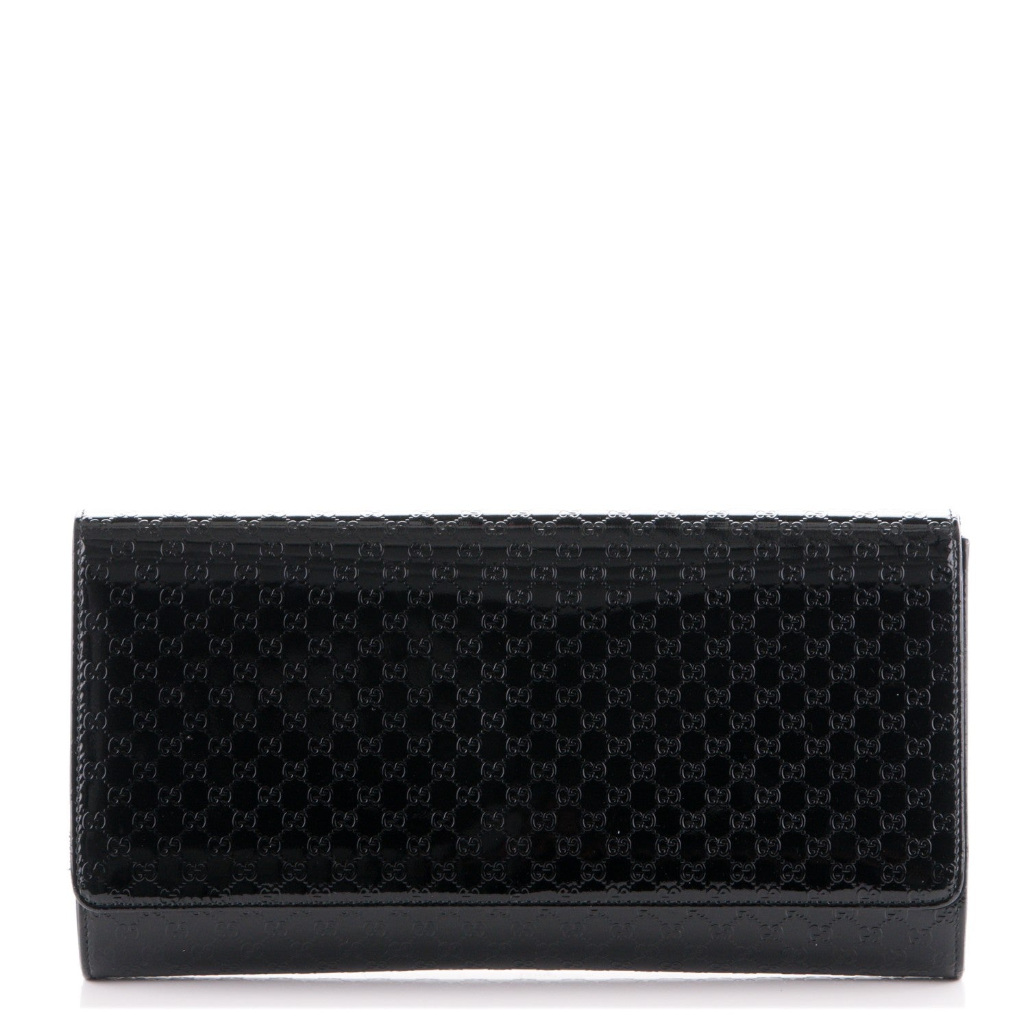 Gucci Patent Microguccissima Medium Broadway Clutch Black 1 of 7
