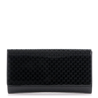 Gucci Patent Microguccissima Medium Broadway Clutch Black 1 of 7