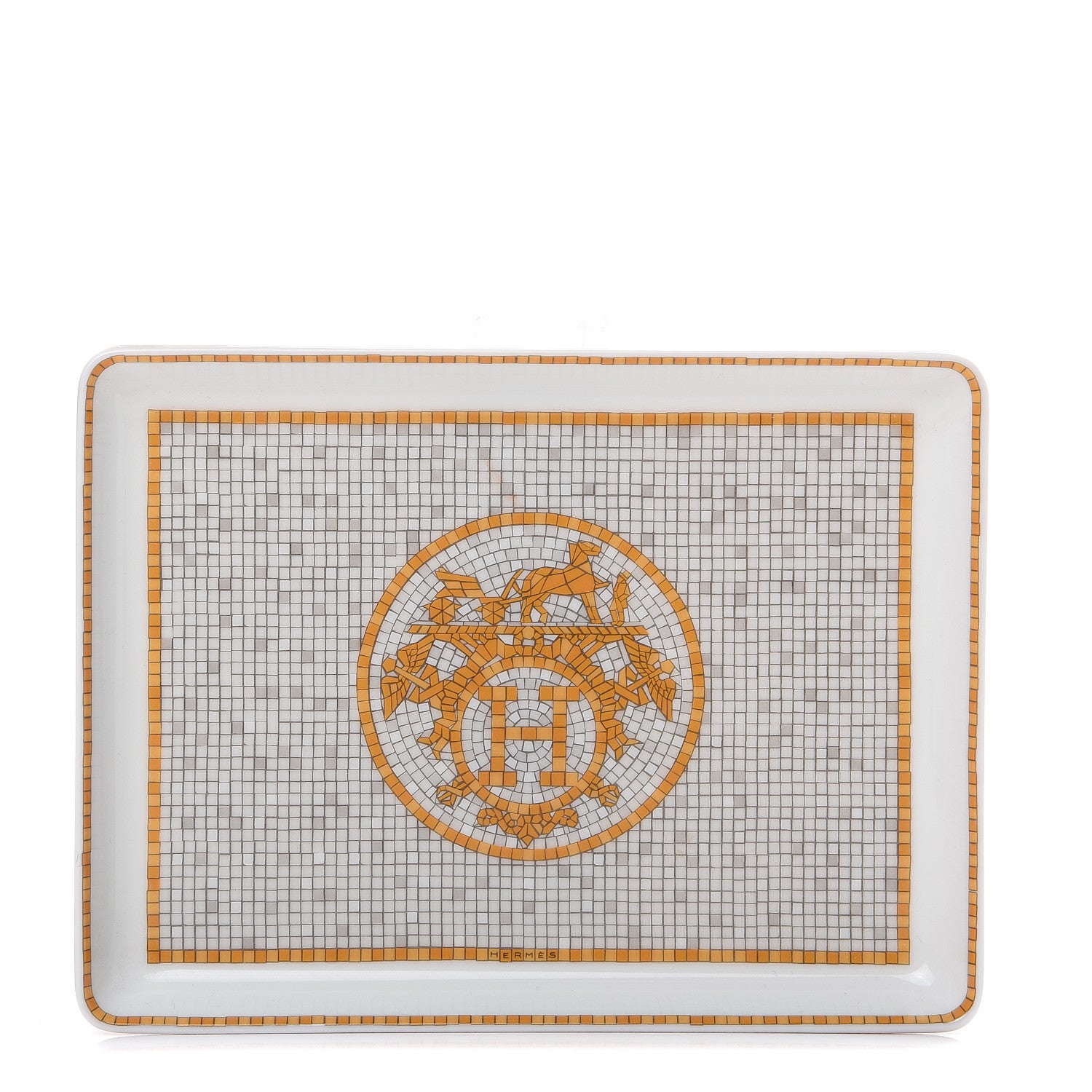 Hermes Porcelain Mosaique au 24 Sushi Plate 1 of 6
