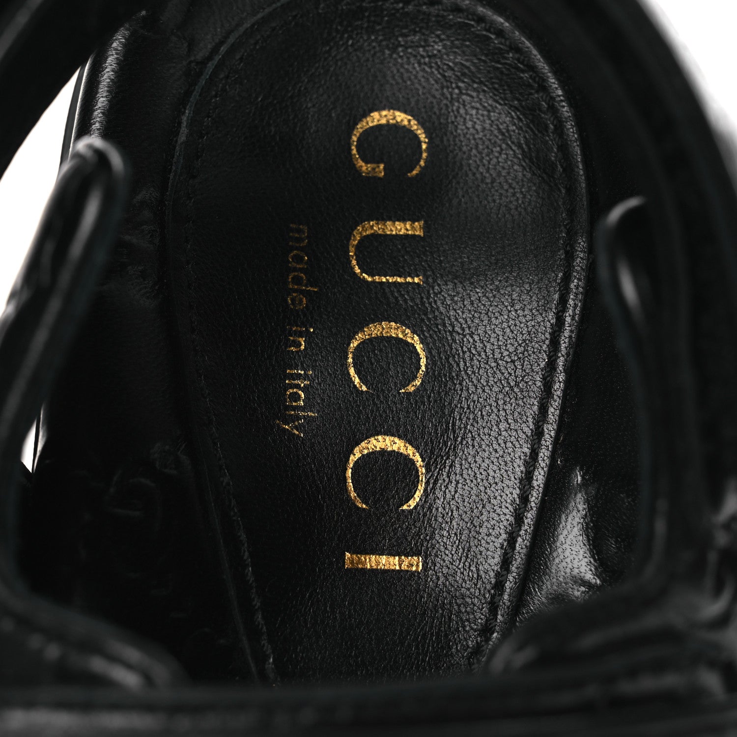 Gucci Guccissima GG Embossed Womens Sandals 37 Black 11 of 15