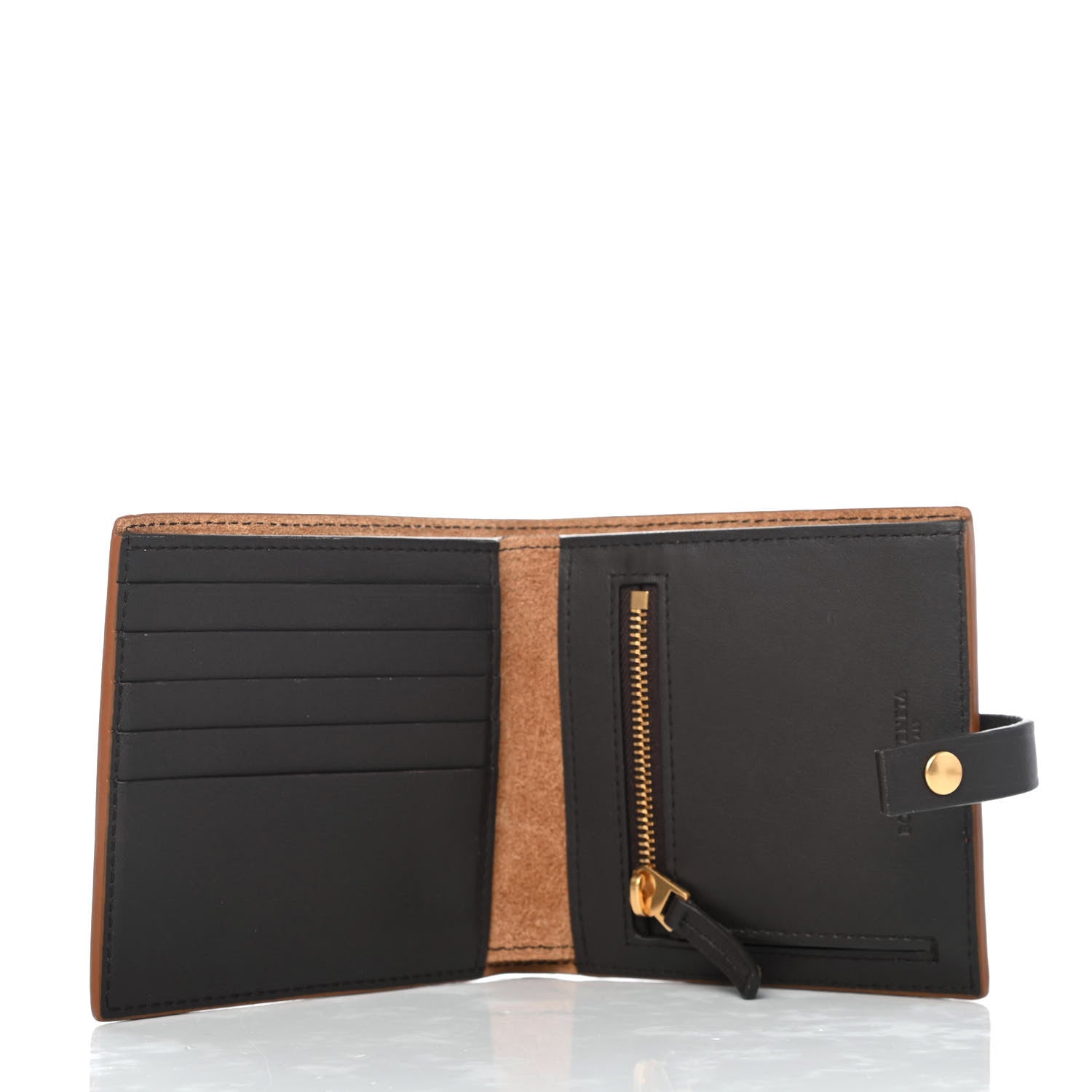 Bottega Veneta Nappa Intrecciato Bi-Color Mini French Wallet Black 4 of 4