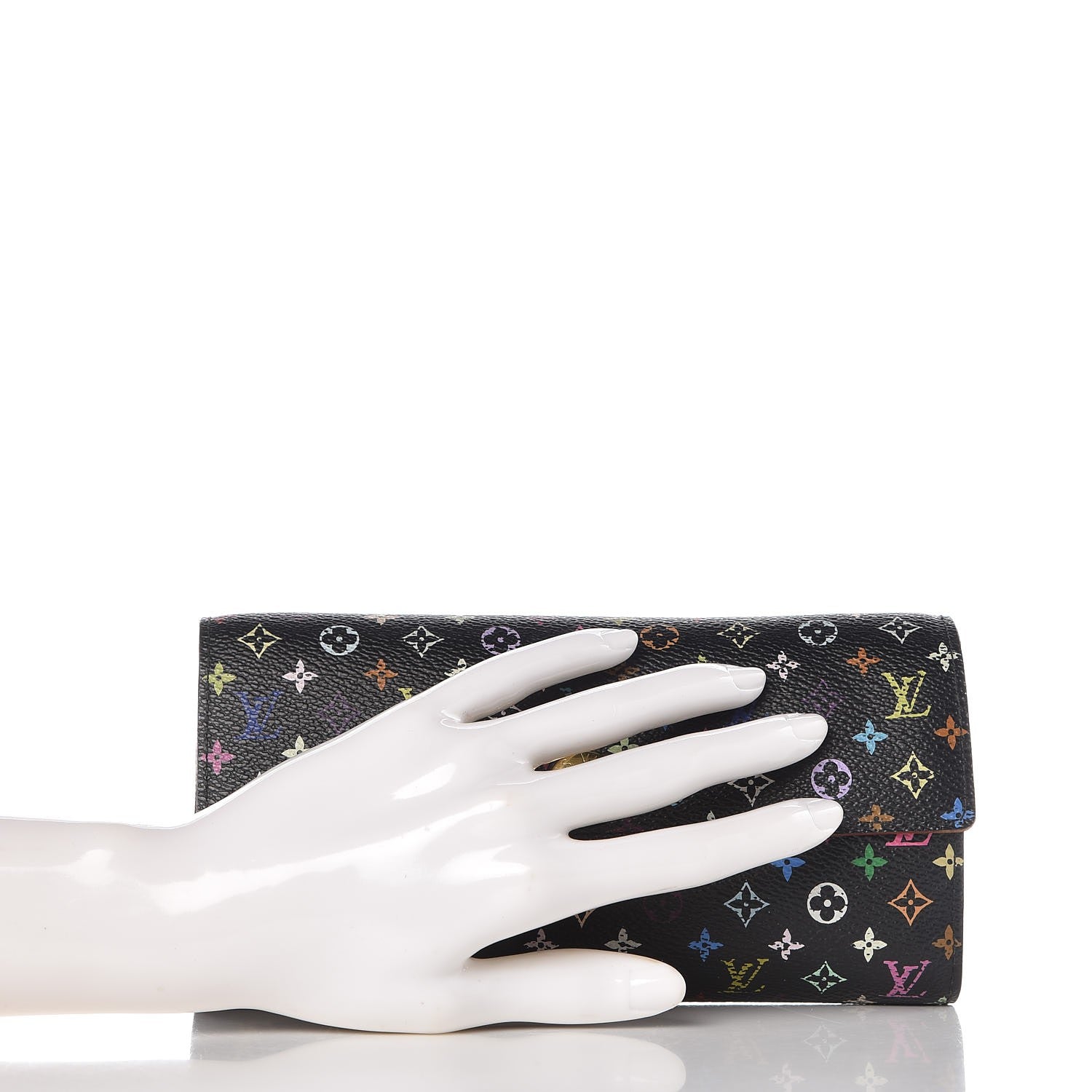 Louis Vuitton Monogram Multicolor Sarah Wallet Black Pistache 2 of 8