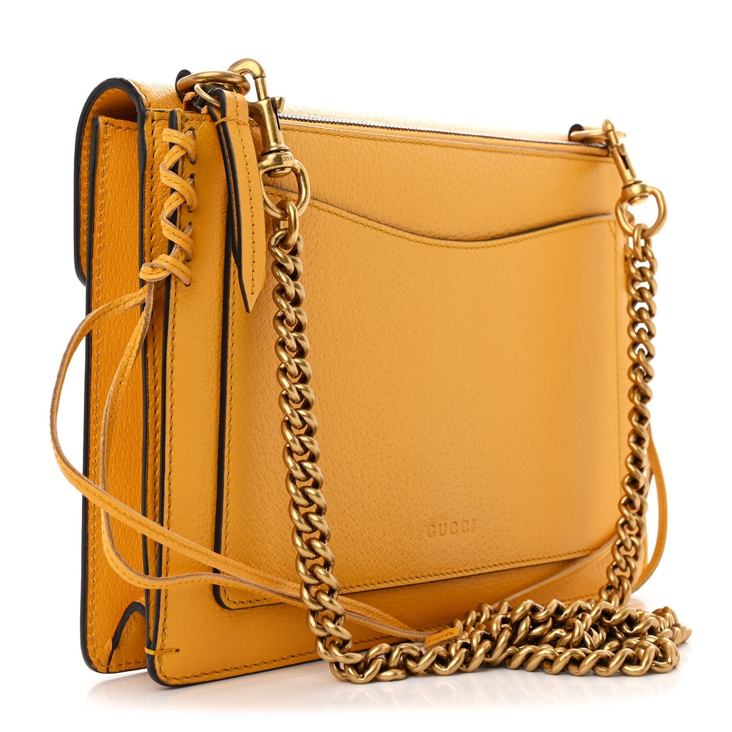 Textured Calfskin Web Animalier Chain Shoulder Bag Crop