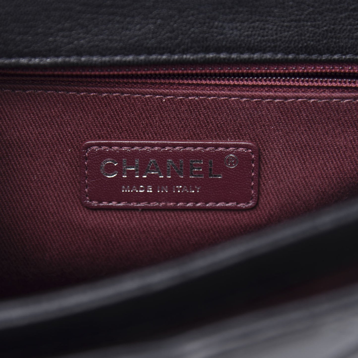 Goatskin Quilted Medium Perfect Edge Flap Black