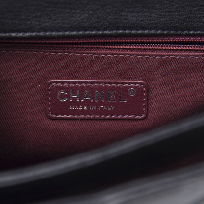 Chanel Goatskin Quilted Medium Perfect Edge Flap Black 8 of 11