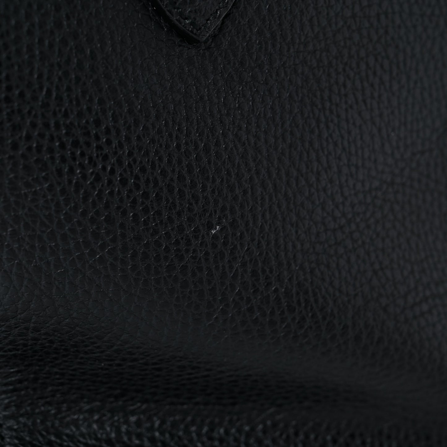 Pebbled Calfskin Small Swing Tote Black