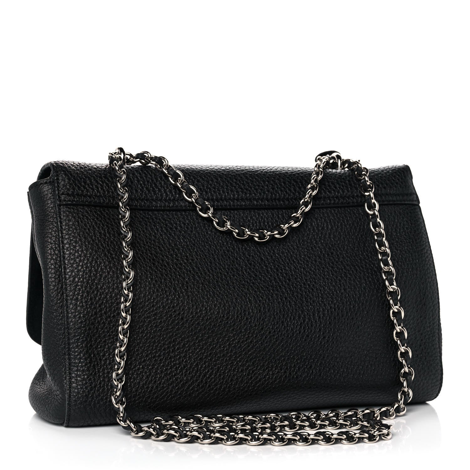 Mulberry Glossy Goatskin Small Lily Flap Black 3 of 11