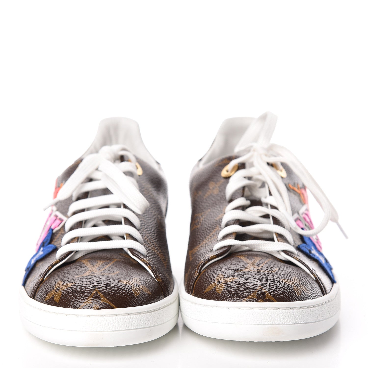 Louis Vuitton Calfskin Monogram LV Black Heart Sneakers 38.5 Cacao 2 of 9